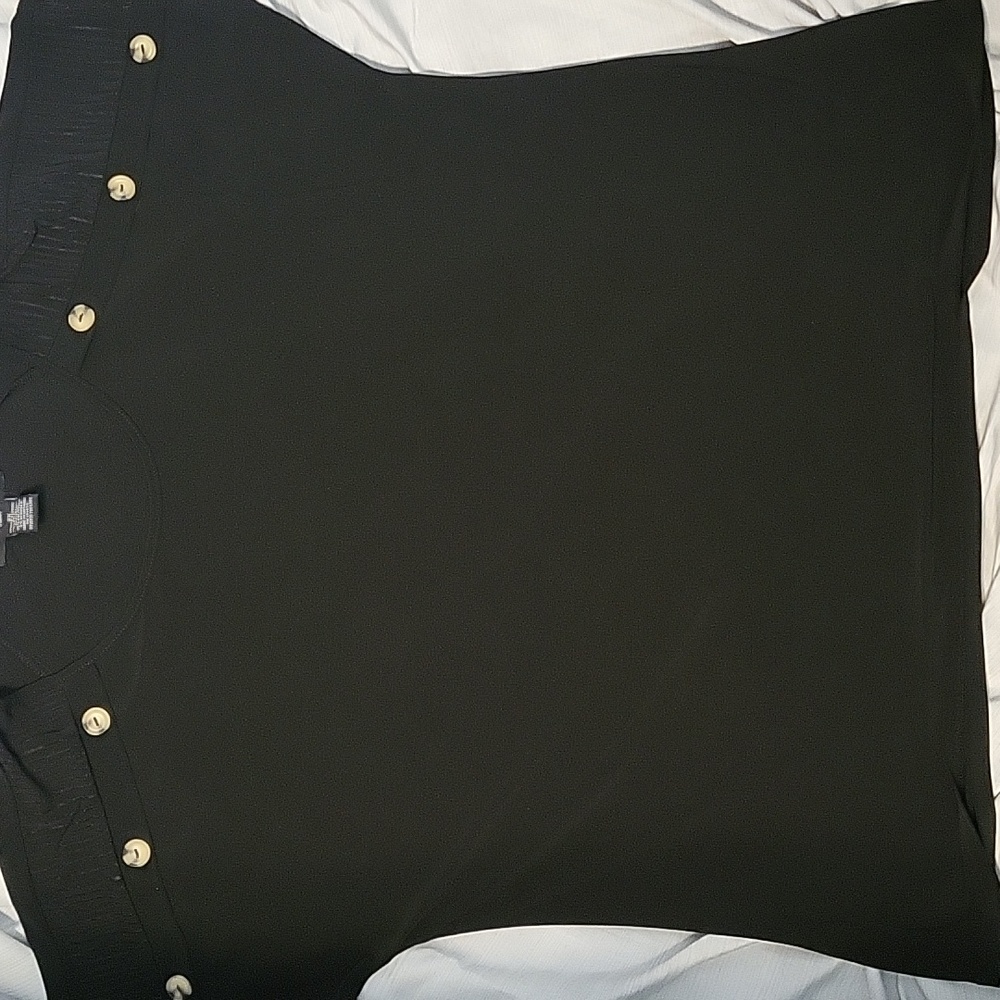 Black, Adele & May, Woman, 2X, buttons on sleeve